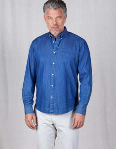 Tall Mens Clothing: Washed Ohope Denim Shirt