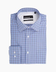 Sinatra Blue Check Business Shirt