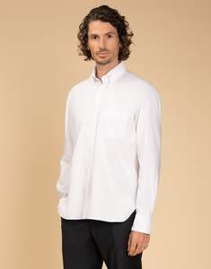 Essentials: Ohope White Oxford Button Down Shirt