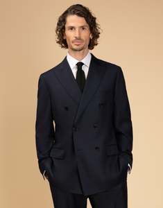 Essentials: Doppio Navy Twill Suit Jacket