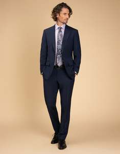 Tall Mens Clothing: Cooper Navy Shadowcheck Two Trouser Suit