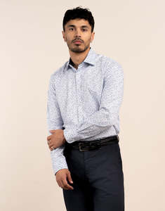 Barbican Light Blue Floral Shirt