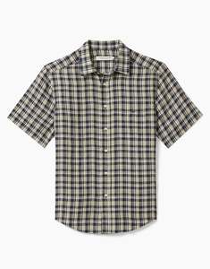 R M Williams: R.M. Williams Linen Navy, Sage, White Short Sleeve Shirt