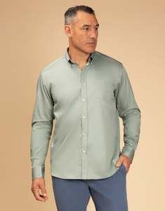 Ohope Sage Green Twill Shirt