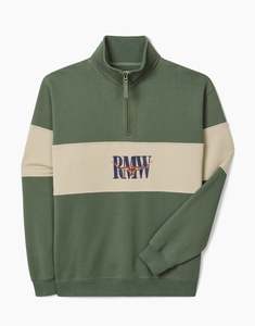 R.M. Williams Heritage 1/4 Zip Green Sweatshirt