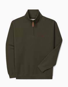 R.M. Williams Mulyungarie 1/4 Zip Olive Sweatshirt