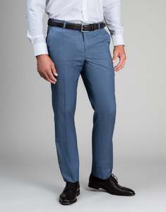 Business Casual: Lotus Slate Blue Birdseye Suit Trouser