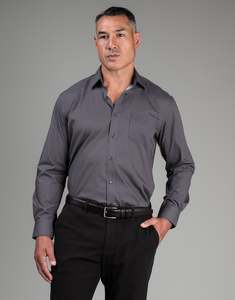Business Casual: Sinatra Brown & Navy Geometric Print Shirt
