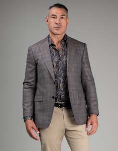 Business Casual: Lyon Brown Textured Blazer