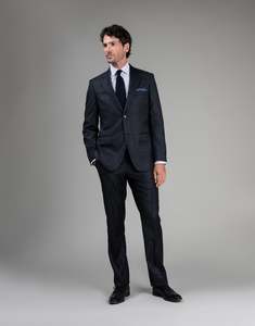 Tall Mens Clothing: Cooper Charcoal & Blue Check Suit