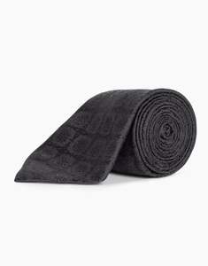 Wedding Guests: Black Medallion Jacquard Italian Silk Tie