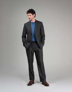 Lyon Dark Green Check Flannel Suit