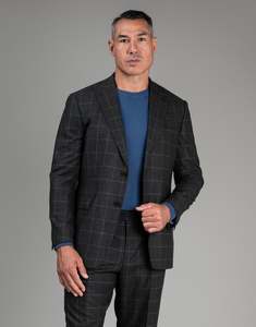 Lyon Dark Green Check Flannel Blazer