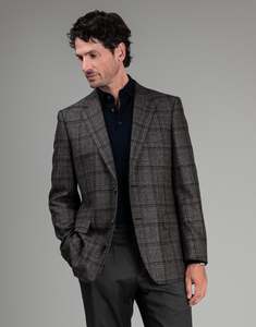 Cooper Olive Green & Navy Check Blazer