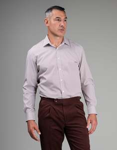 London Brown Pencil Stripe Shirt
