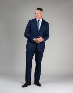 Cooper Navy Textured Two Trouser Suit