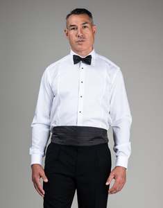 Avonmore White Stud Tuxedo Shirt