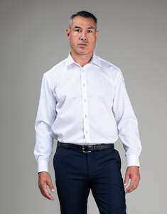Barbican White Fine Twill Shirt