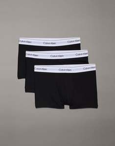 Calvin Klein Icon Cotton Stretch 3pk Black Trunks