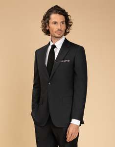 Cooper Charcoal Twill Suit Jacket
