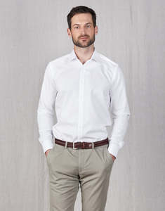 Essentials: Santiago White Fine Twill Shirt