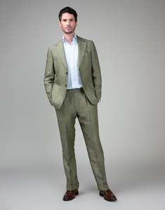 Summer Essentials For Men: Malta Sage Green Linen Suit