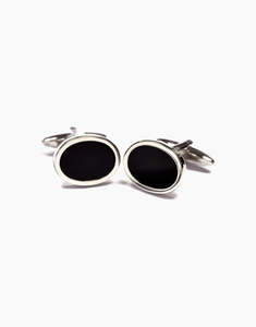 Cufflinks: Round Black Cufflinks