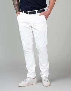 Chinos: Tyler White Twill Chinos