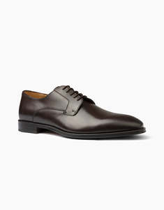 Footwear Mens: Rostock Chocolate Plain Derby Shoe
