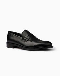 Footwear Mens: Boston Black Penny Loafer
