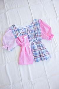 Tops: Mallow Shirt - Blue/Pink (14)