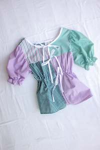 Tops: Mallow Shirt -  Green/Lilac ♻️💜 (8)