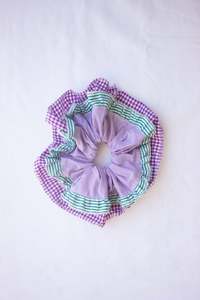 Ready To Ship: Scrunchie - Green/Lilac ♻️💜