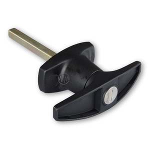 T-Handle: Skyline Garages - Flush Back Rear Fix 46mm (Black)