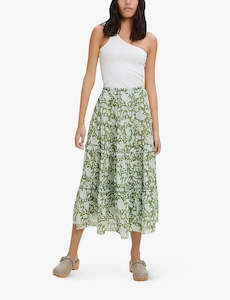Skirts: MAJE "Jitale Floral" Midi Skirt
