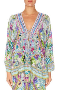 CAMILLA "Salvatore Fields Forever" Lace Up Shirt