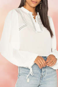 ANINE BING "Plisse Flowery" Blouse