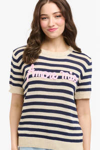 Knitwear: URBAN LUXURY "Striped" Knit Sweater