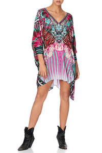 Camilla 1: CAMILLA "Rainbow Eyes " Short Kaftan