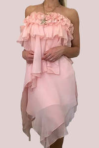 Dresses: SHONA JOY "Willow Asymmetric Ruffle Mini" Dress