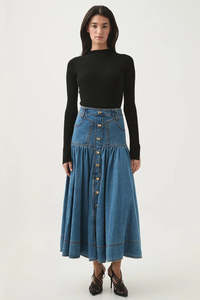 Skirts: AJE "Belmond" Denim Skirt