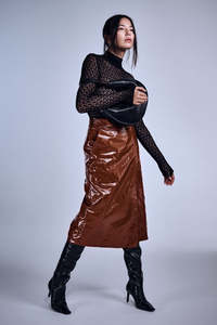 Skirts: CUE "Gloss" Linen Skirt