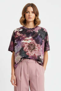 JULIETTE HOGAN" Dahlia Silk" Tee