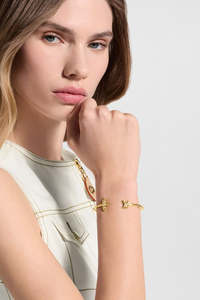 Accessories: LOUIS VUITTON "Louisette Signature" Bracelet