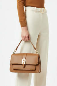 Accessories: FURLA "Sofia Grainy S Top Handle" Handbag