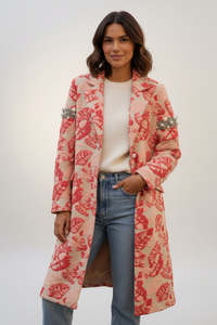 Coats Jackets: Pink TRELISE COOPER Couture Gossip Pearl Coat, Small