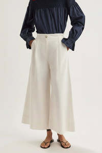 Pants: Ivory MERLETTE Sargent  Emb Pants, 6 US 10 NZ