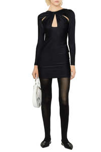 COPERNI "Coperni Black" Twisted Minidress