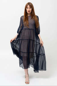 Dresses: CARLSON "Silk Waterfall" Dress