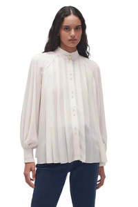 Tops: AJE "Beatrice" Pleated Shirt